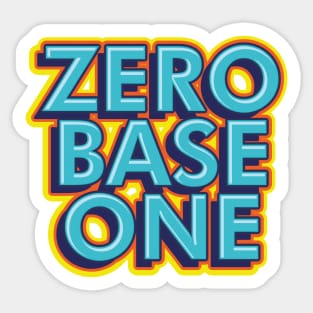 Zero base one zb1 zerose typography kpop name | Morcaworks Sticker